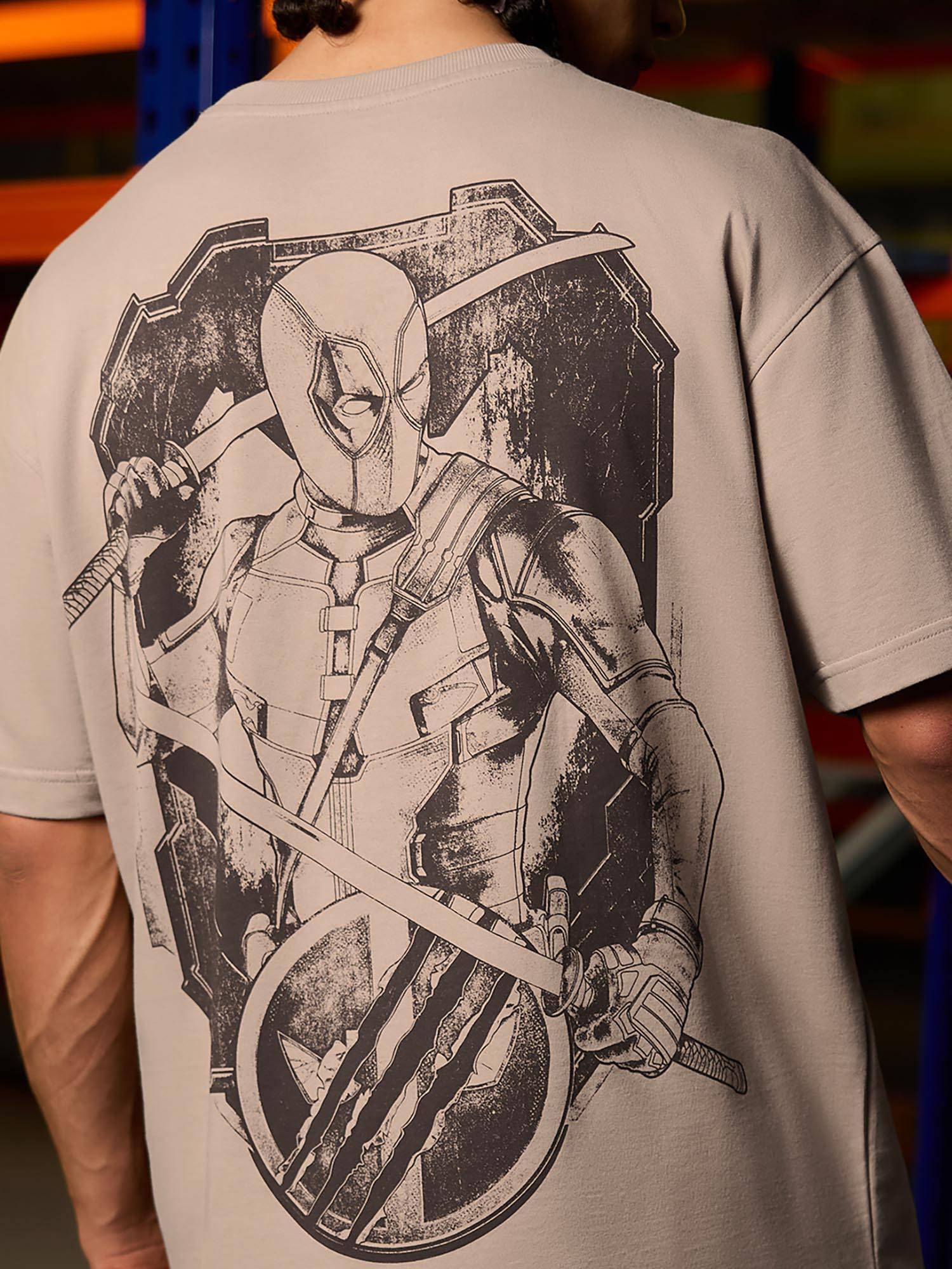 Buy The Souled Store Official Deadpool Let's Go Oversized T-shirt Online