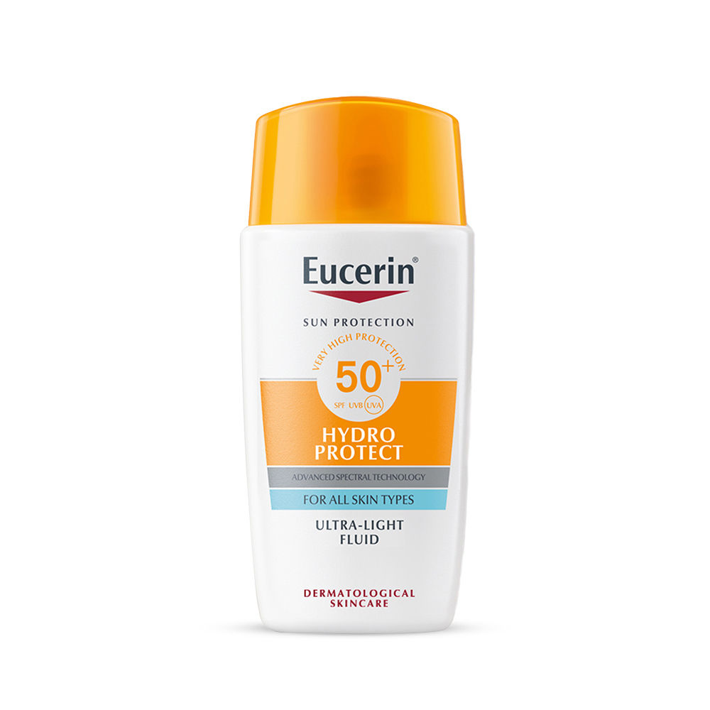 Eucerin Hydro Protect Ultra-Light Sunscreen Fluid SPF50+ With Hyaluronic Acid Has Invisible Finish