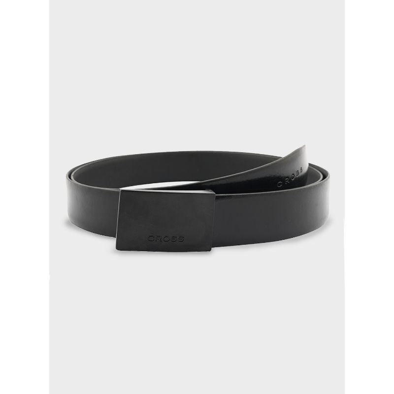 Cross Lugo Duo 30Mm Satin (Reversible) Black Color Leather Belt For Men