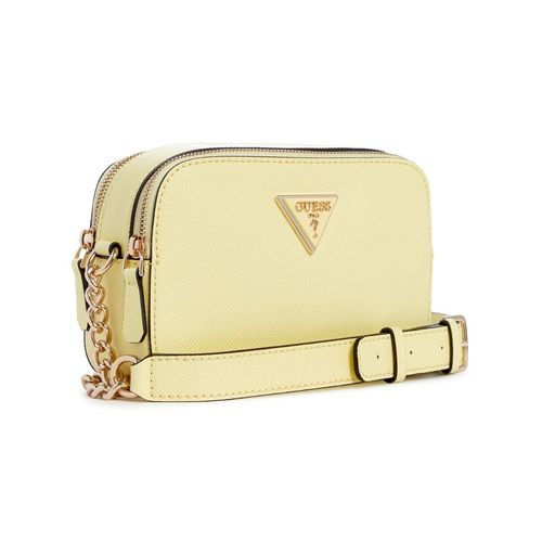 Guess Women'S Solid Yellow Polyurethane Noelle Camera Crossbody Bag