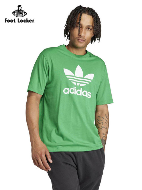 adidas Originals Trefoil Men Green Solid T-Shirt