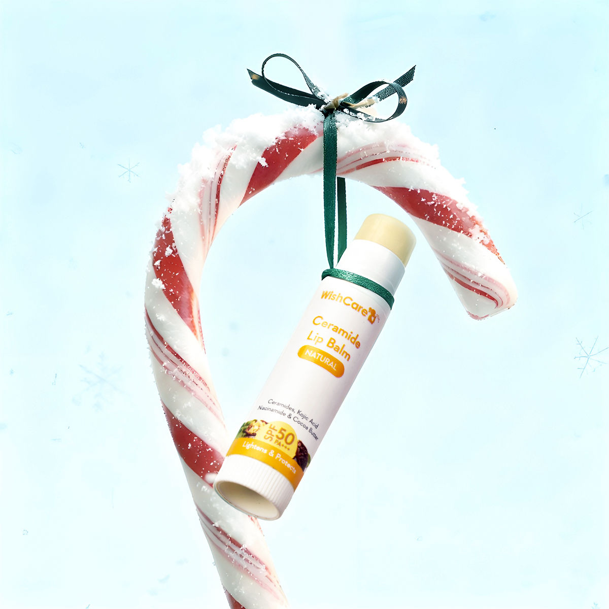 Wishcare Ceramide Lip Balm With SPF 50 PA+++ Kojic Acid & Niacinamide For Lip Lightening Natural