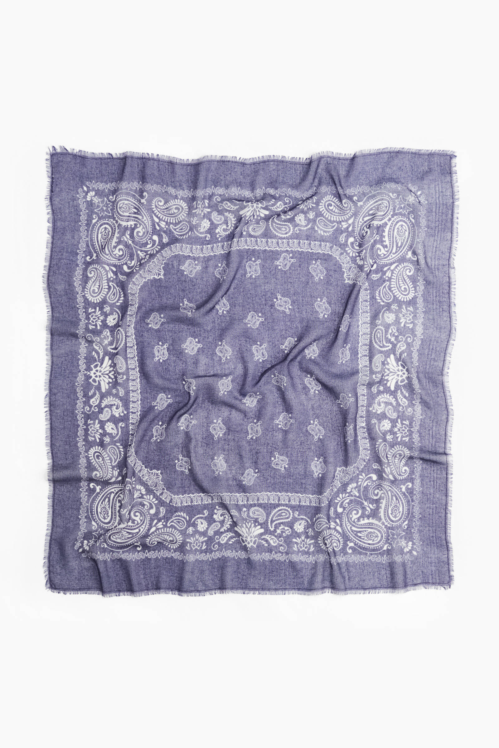 H&M Patterned Scarf Blue