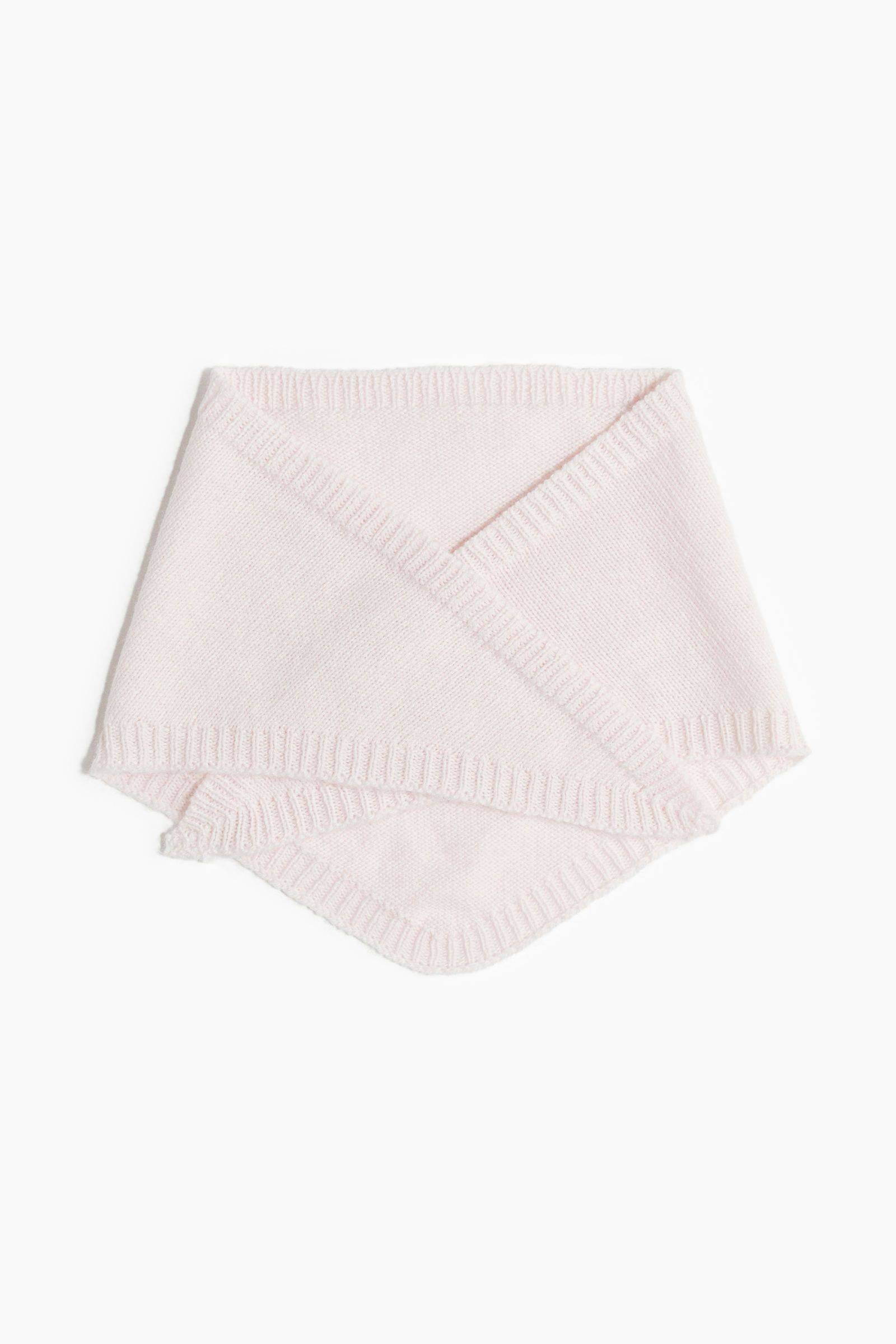 H&M Knitted Triangle Scarf Pink