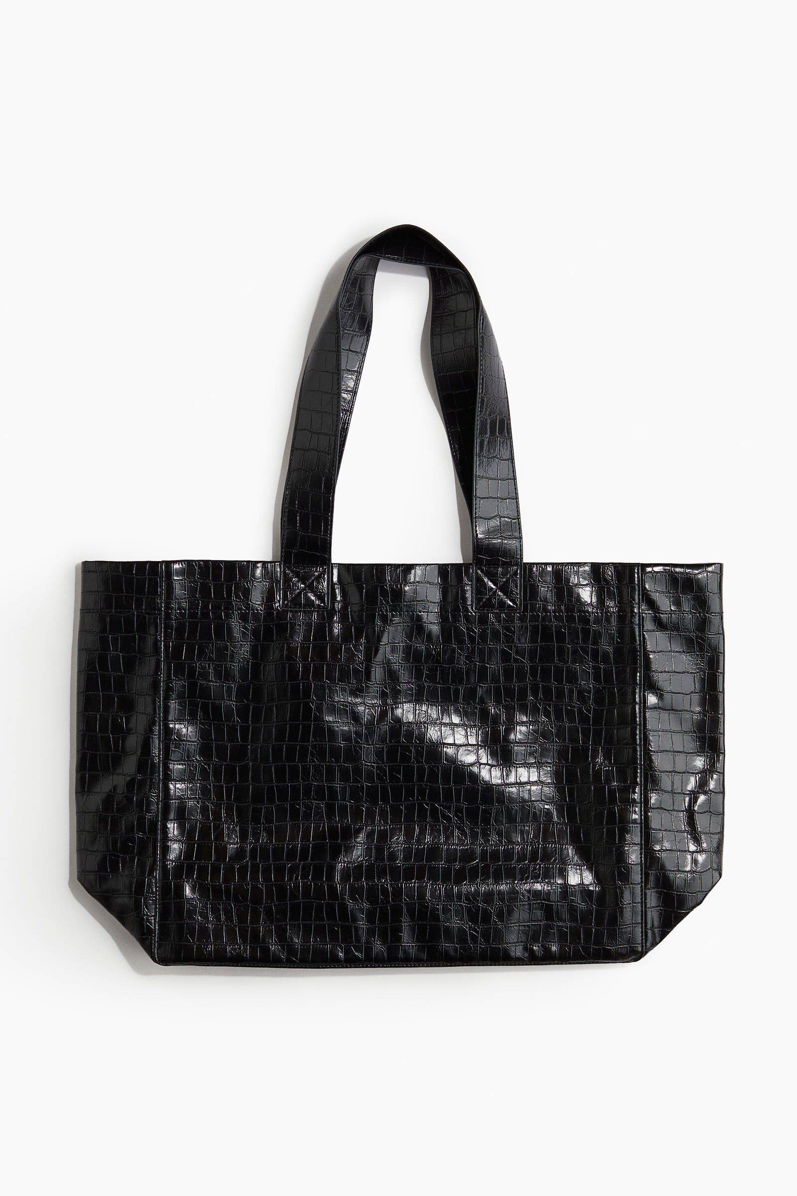 H&M Coated shopper Bag Black