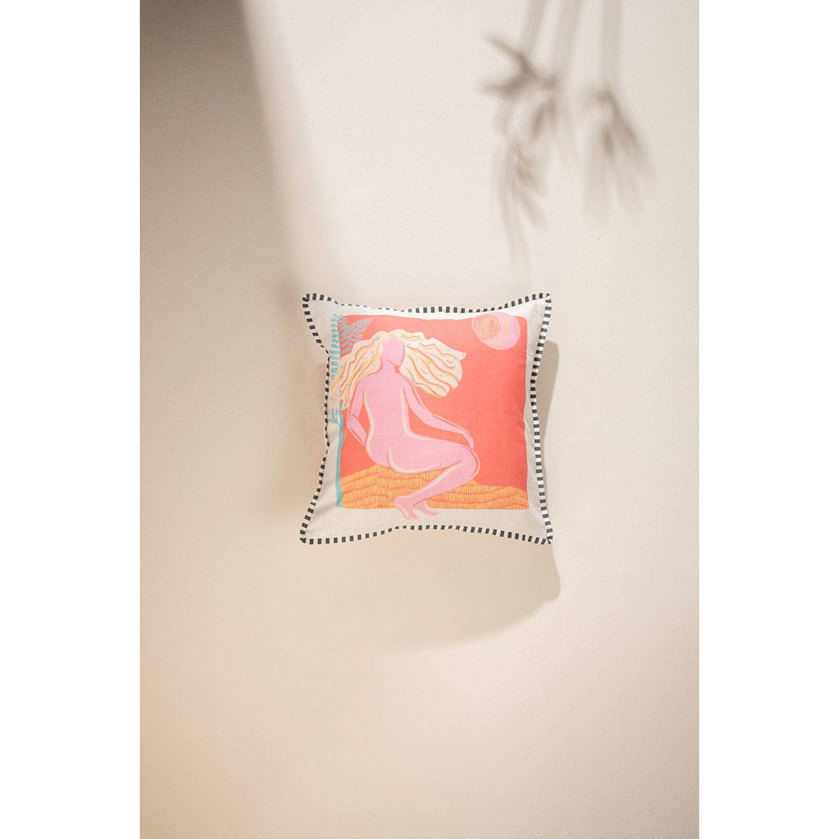 Freedom Tree Virgo Mindful Charmer Cotton Pink Cushion Cover - 16x16 Inches