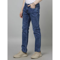 Spykar Men Ice Blue Cotton Stretch Comfort Fit Regular Length Jeans (Rafter)