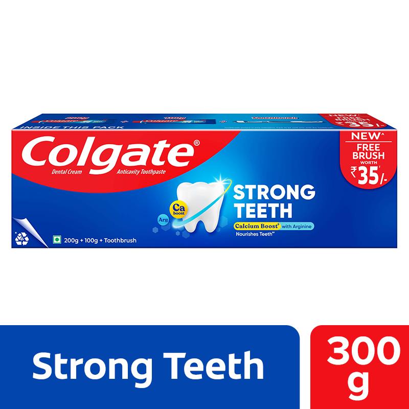 Buy Colgate Strong Teeth- Indias No.1 Toothpaste+ Calcium Boost Online