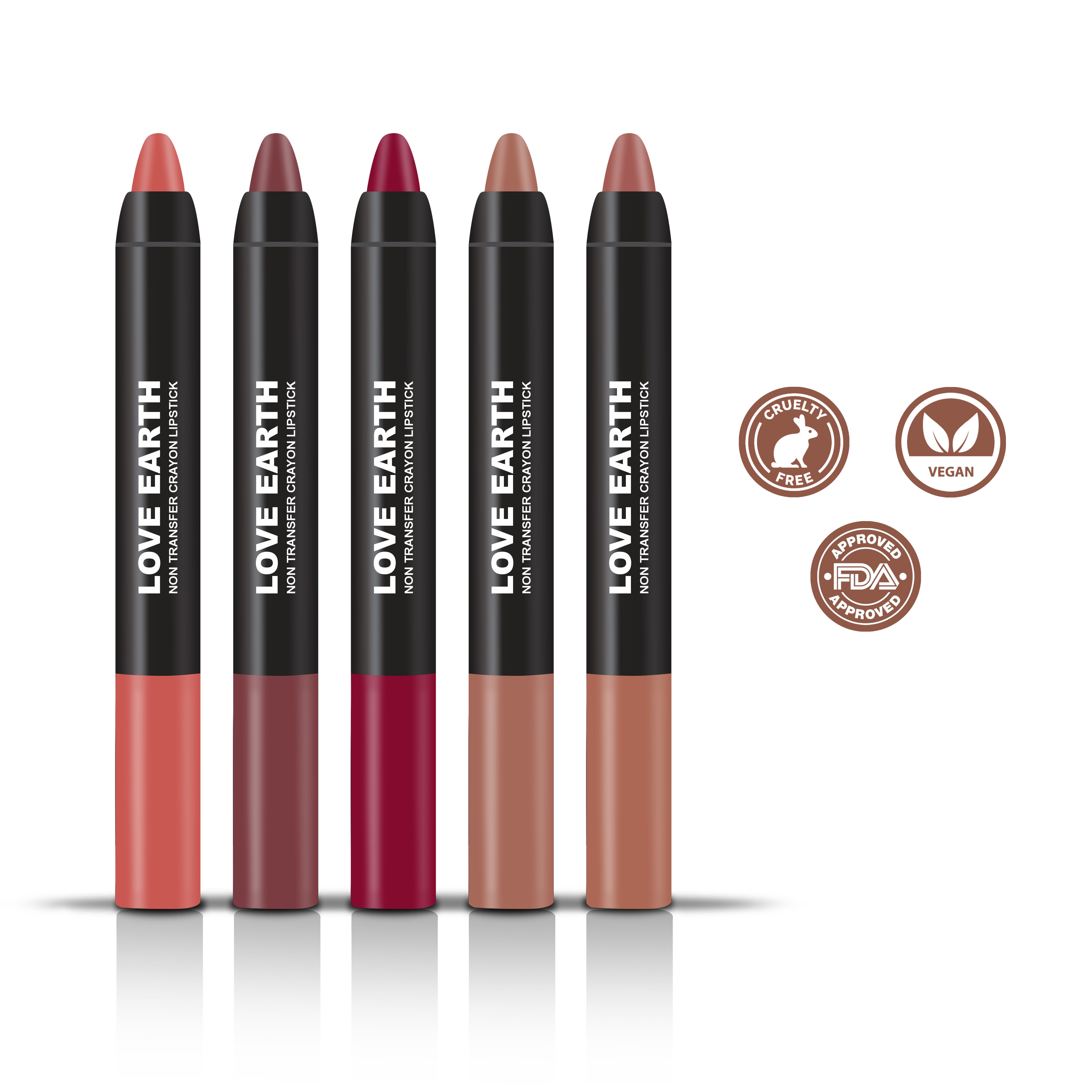 Buy Love Earth Crayon Lipstick 2.O Matte Finish Combo Kit Online