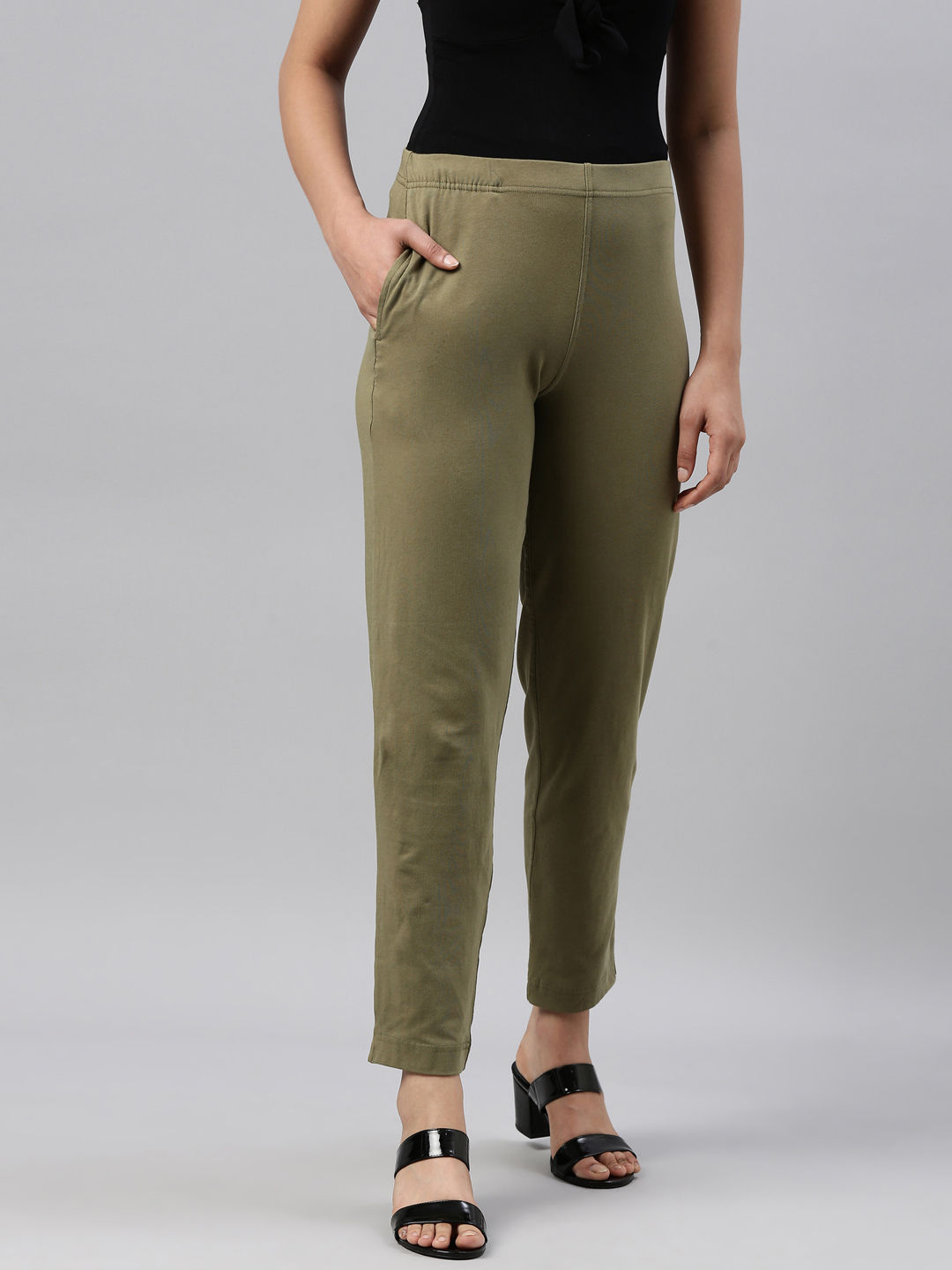 Buy Ecru Pants for Women by GO COLORS Online | Ajio.com