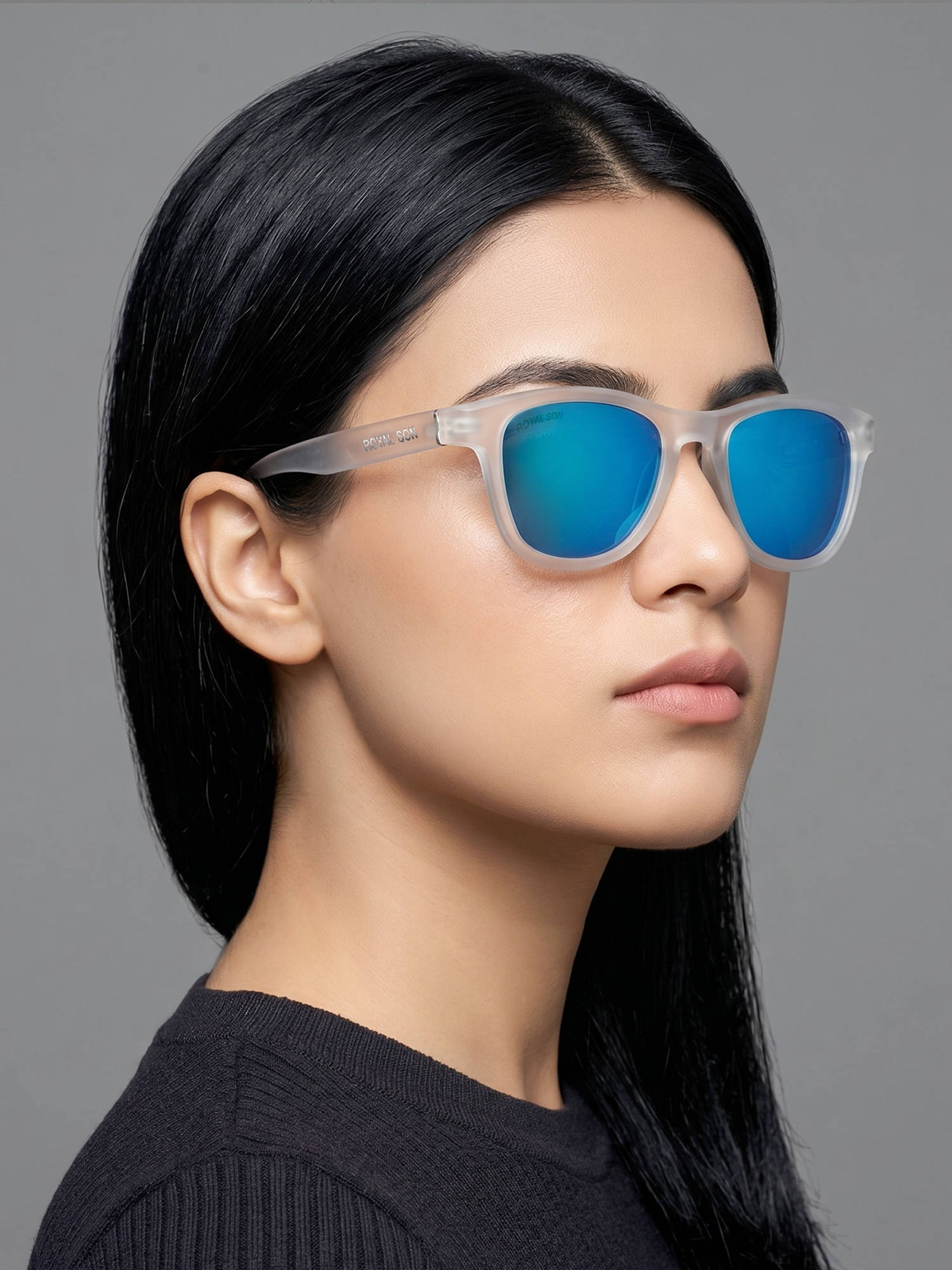 ROYAL SON Blue Uv Protection Cricket Sunglasses for Unisex