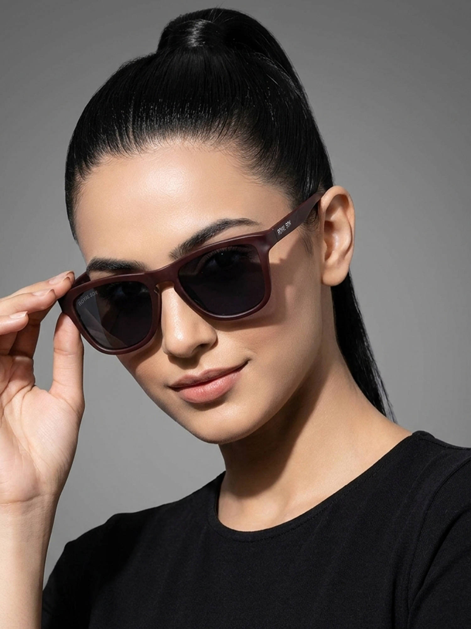 ROYAL SON Black Polarized Goggles for Unisex