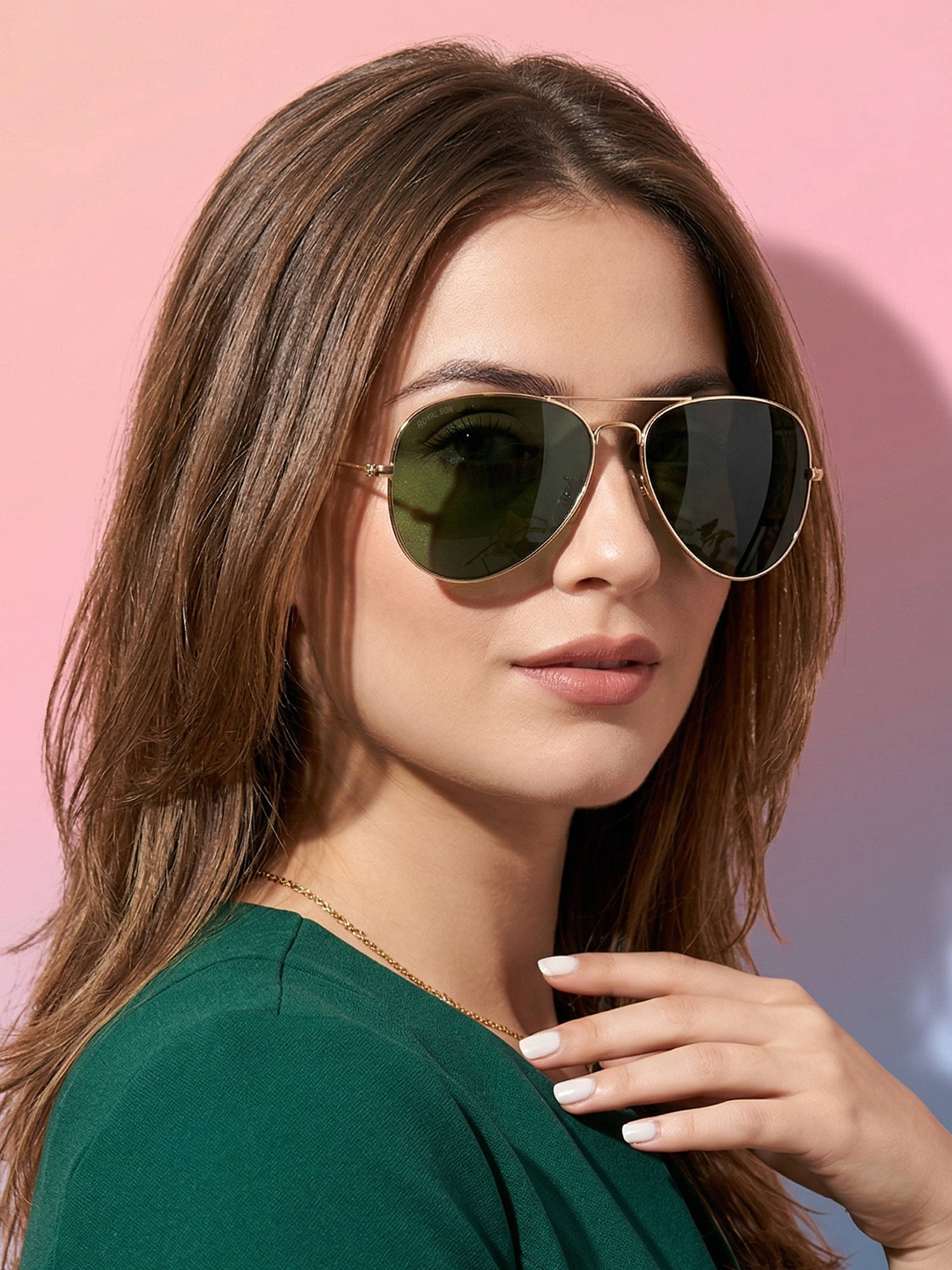 ROYAL SON Fashionable Gradient Uv Protection Aviator Sunglasses for Men & Women - Sg-Rs7070-C5 (58)