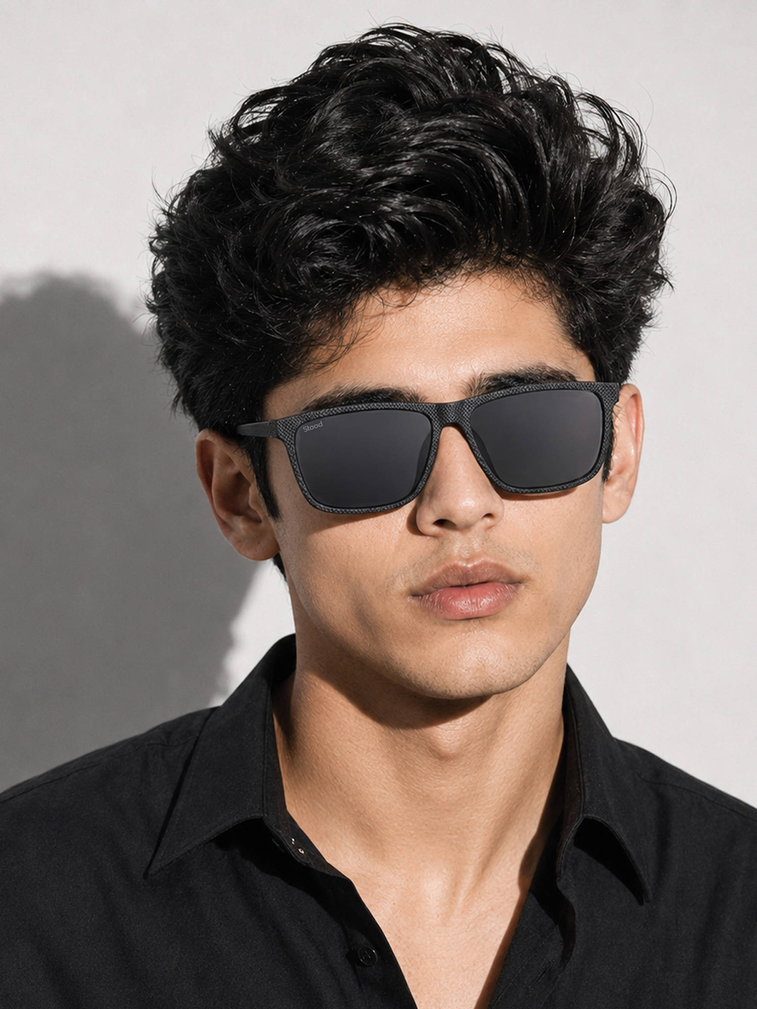 Stood Black Square Uv Coating Full Rim Sunglass-Sg-Std0022-C3