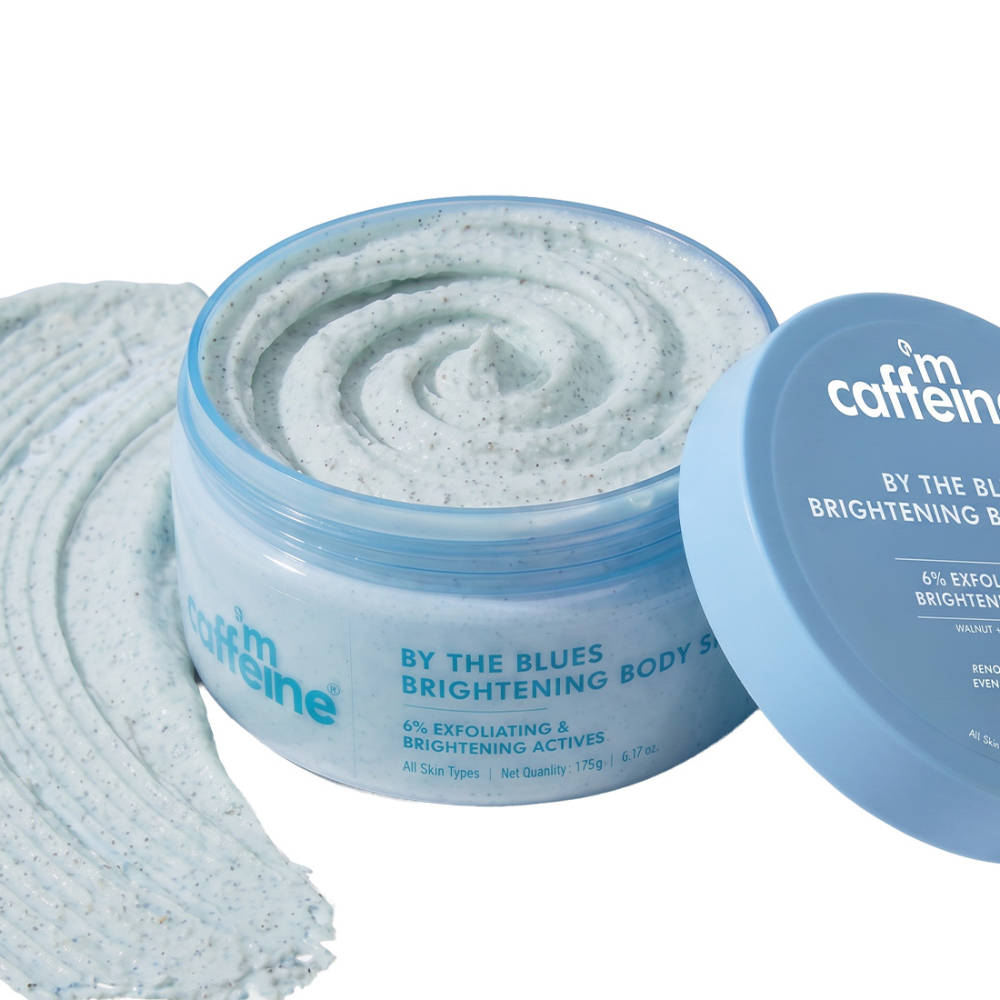 MCaffeine By Blues Brightening & Exfoliating Body Scrub, 6% Multi-Action Actives with Niacinamide