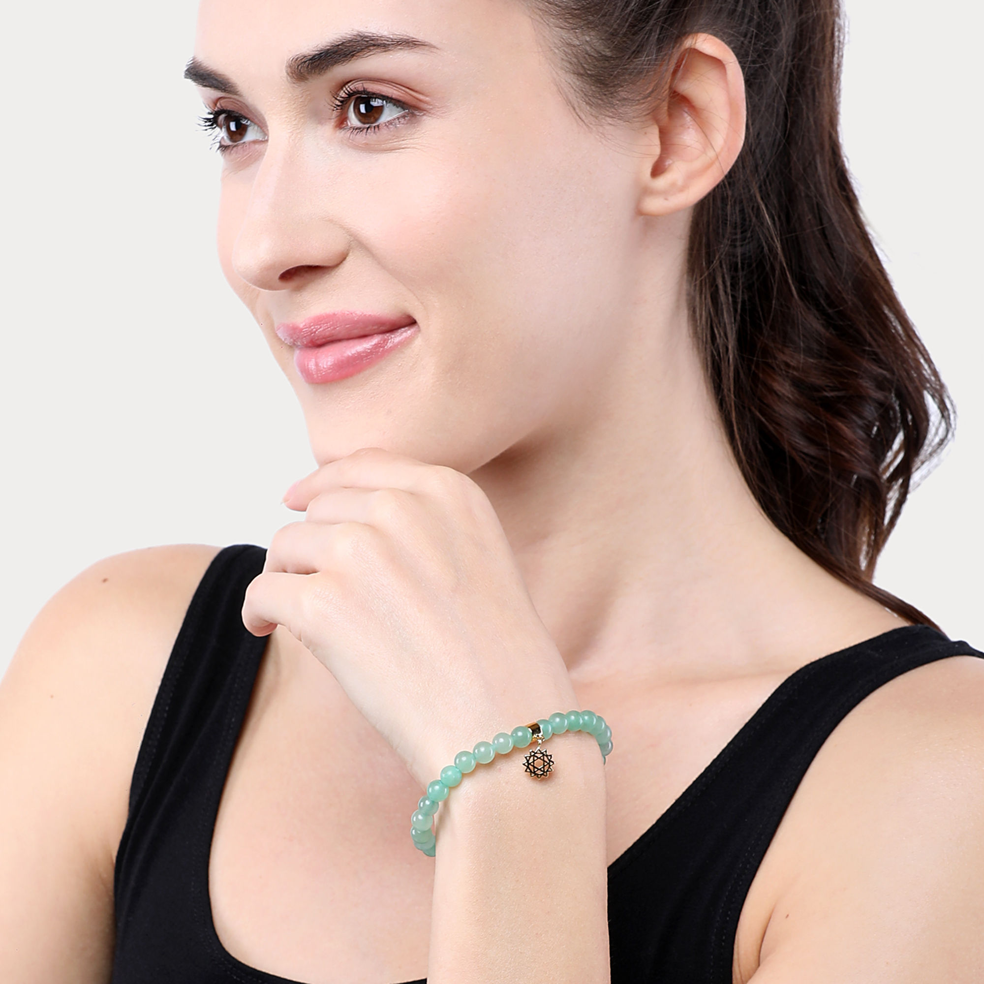 Accessorize London Gold Plated Semi Precious Bead Chakra Bracelet Buy