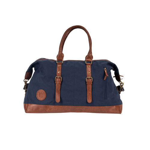 Mona B Unisex Solid Jamie Duffle Bag Navy Blue (M)