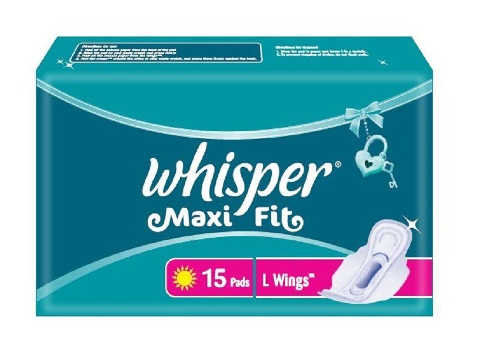 Whisper Maxi Fit L 15s Sanitary Pads for Women