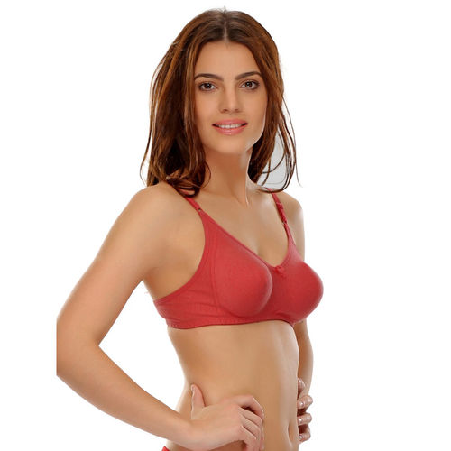 Buy Clovia Cotton Rich Solid Non-Padded Full Cup Wire Free Everyday Bra -  Light Pink online