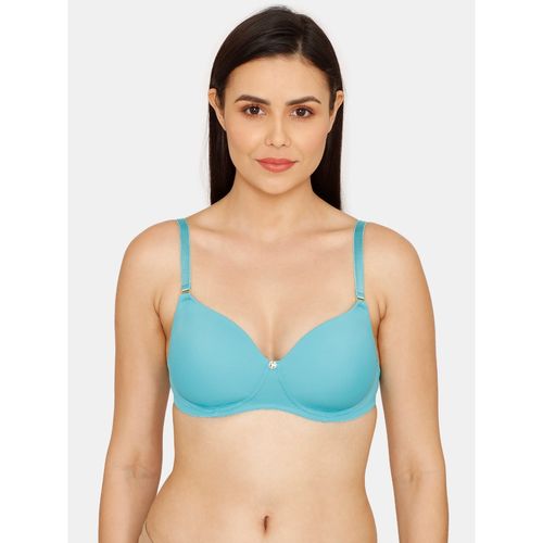 Buy Zivame Beautiful Basics Padded Non Wired 3-4th Coverage Backless Bra -  Baltic - Blue Online