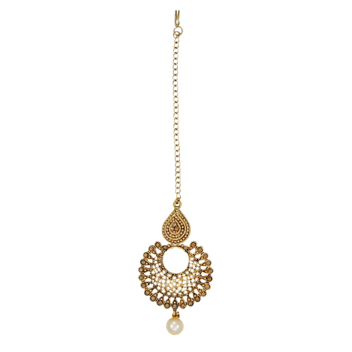 Zaveri Pearls Antique Gold Tone Ethnic 