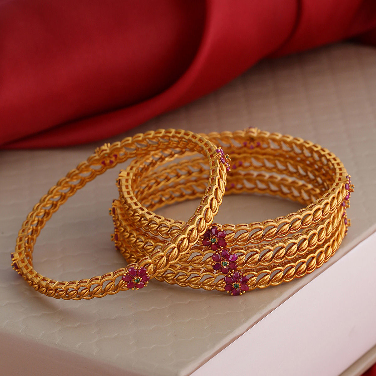 Gold four hot sale bangles set