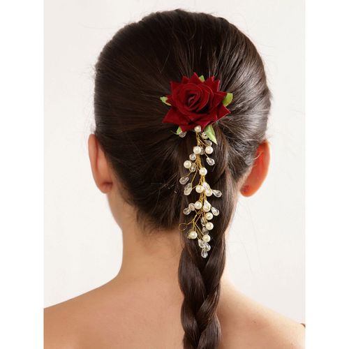 PANASH Red Gold-Toned Rose Ponytail Accessories: Buy PANASH Red Gold-Toned  Rose Ponytail Accessories Online at Best Price in India | Nykaa
