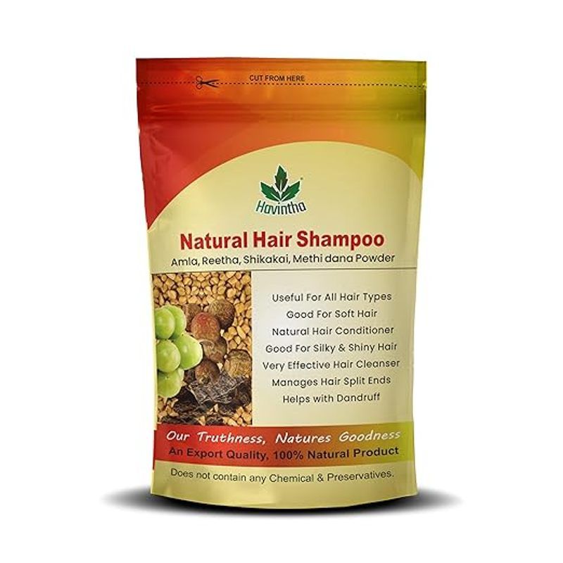 Havintha Natural Hair Shampoo With Amla Reetha Shikakai Methidana Powder