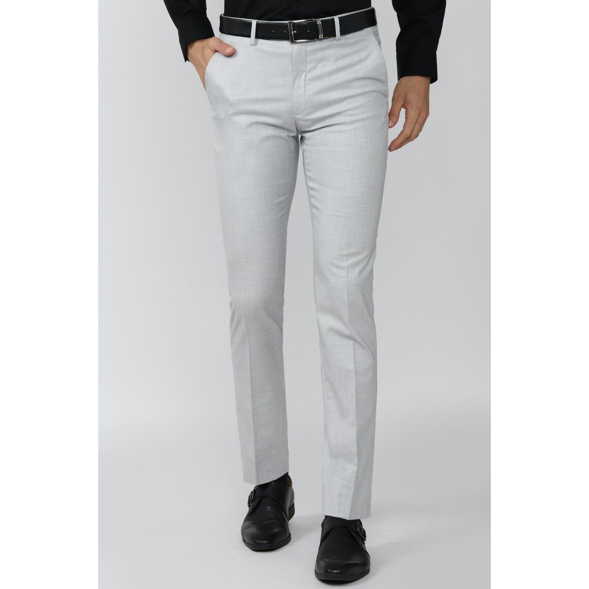 Buy Peter England Men Mid Rise Checked Slim Fit Trousers - Trousers for Men  22245724 | Myntra