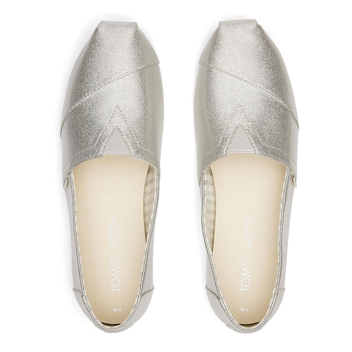 toms alpargata silver