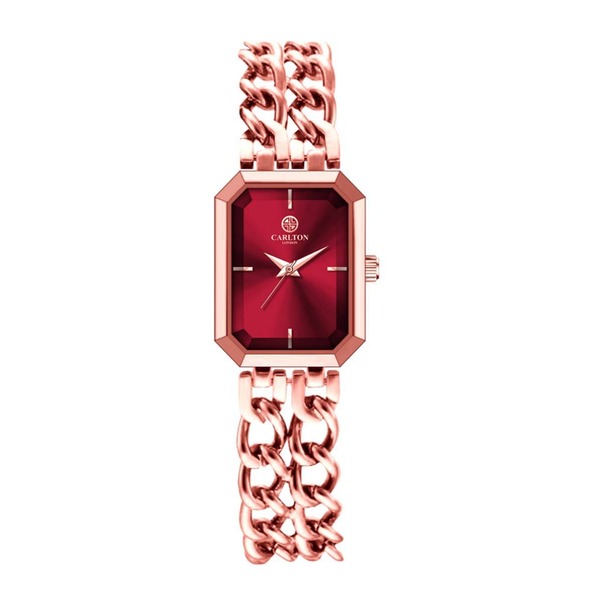 Carlton London Women Victoria Red Dial Analog Watch - CLRGCRED (M)
