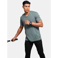 Buy Men's Super Combed Cotton Rich Solid V Neck Half Sleeve T