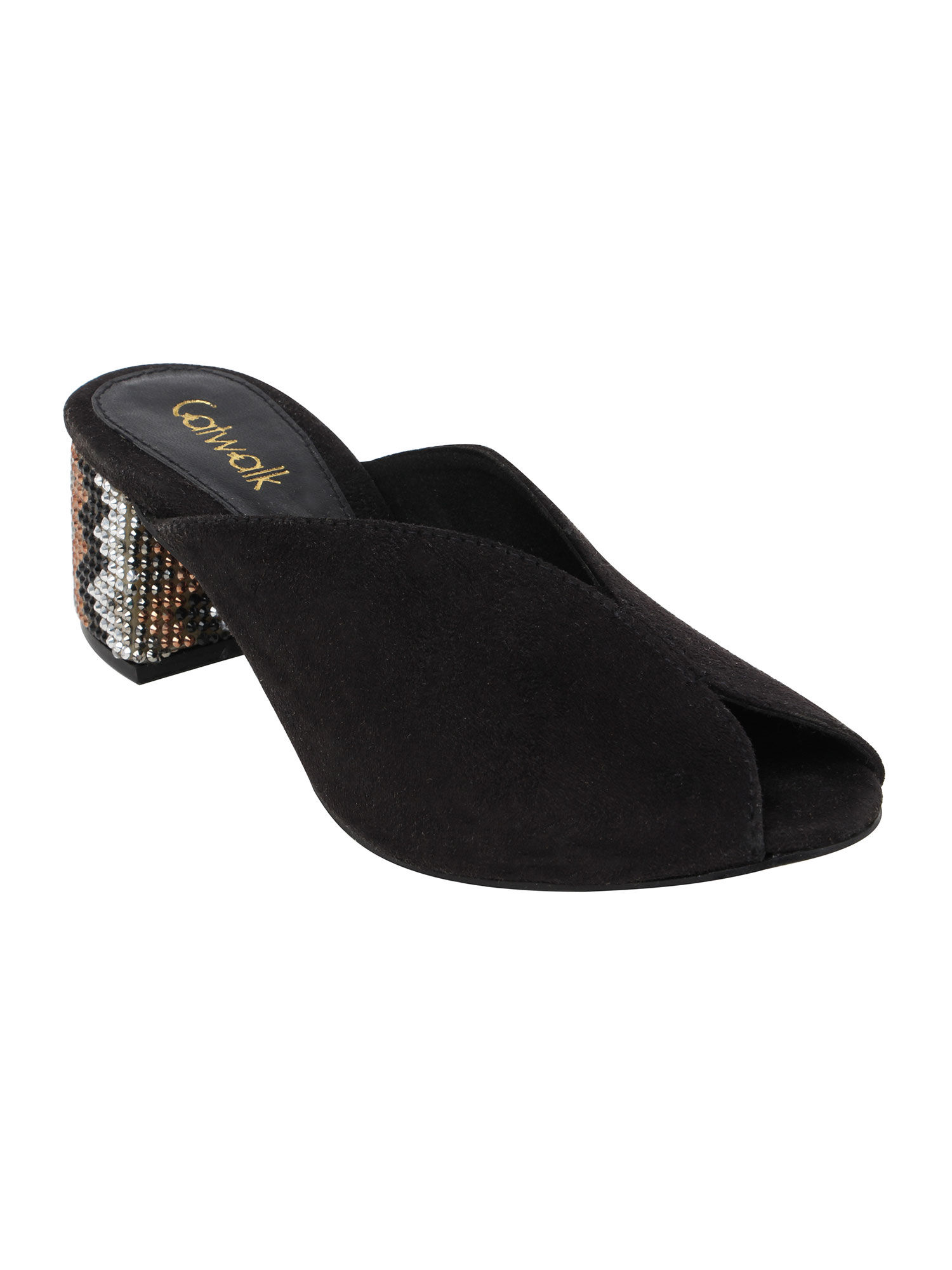 Catwalk black store mules