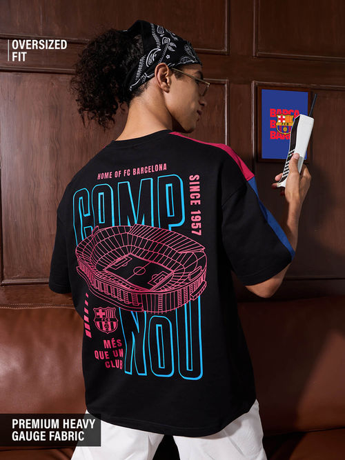 Buy The Souled Store Official FCB Camp Nou Oversized Graphic T