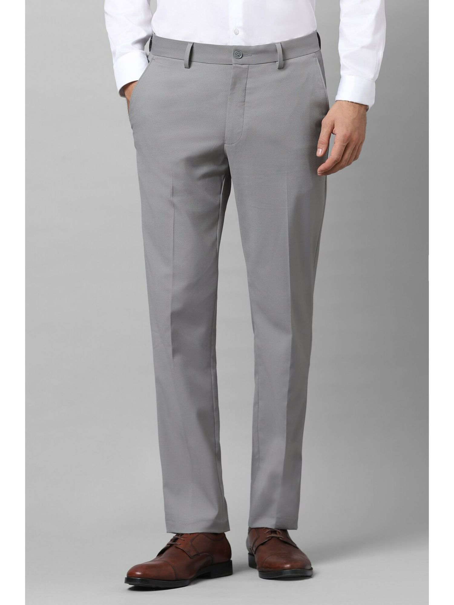 Buy Louis Philippe Grey Trousers Online - 313749 | Louis Philippe