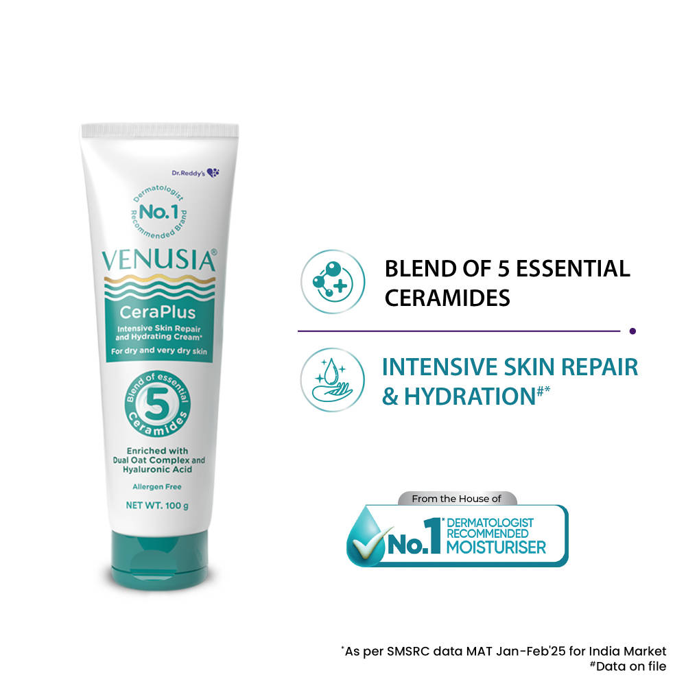 Venusia CeraPlus Cream for dry skin | All-Day Intense Hydration| 100g
