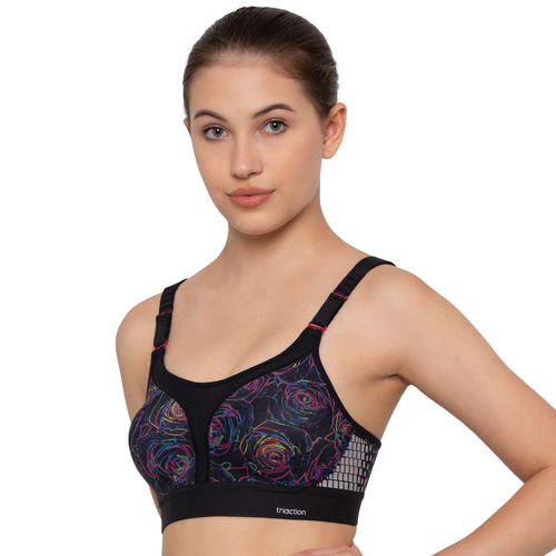 Buy Triumph Triaction Lite Non Padded Wireless Extreme Bounce Control Sports  Bra - Black Online