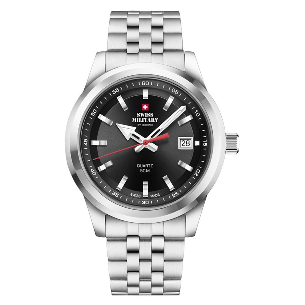 Buy Swiss Military by Chrono Black Dial Swiss Made Watch for Men ...