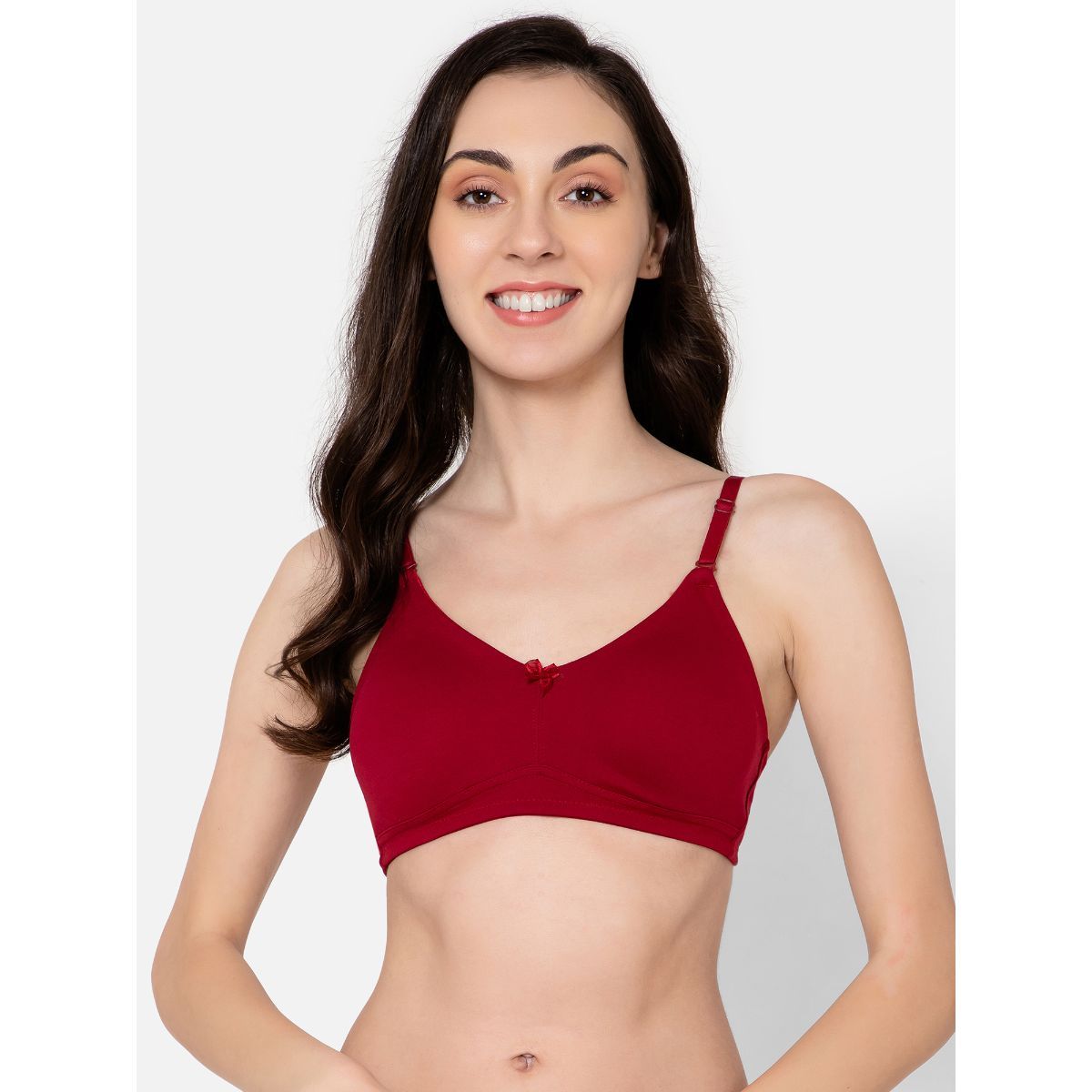 Clovia Non-Padded Non-Wired Full Figure Multiway T-Shirt Bra In Maroon -  Cotton Rich: Buy Clovia Non-Padded Non-Wired Full Figure Multiway T-Shirt  Bra In Maroon - Cotton Rich Online at Best Price in