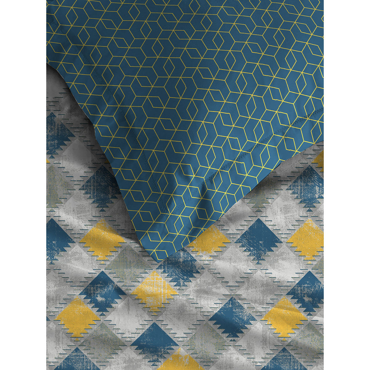 Trident Celebration Double Bedsheet Set Cotton 1 Bedsheet 2 Pillow