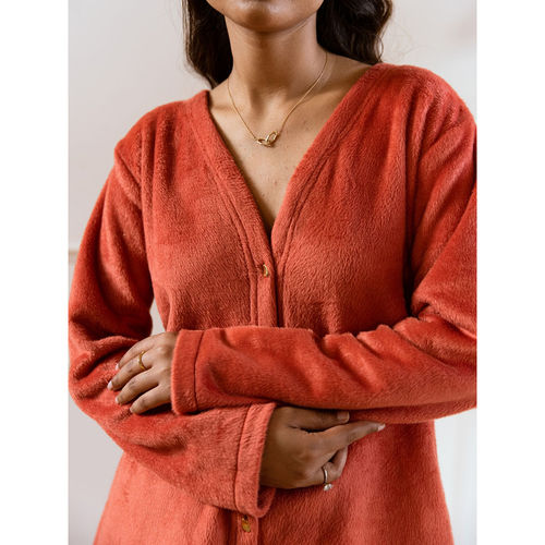 Buy FEATHERS CLOSET Rust Super Soft Cardigan Top with Pant (Set of