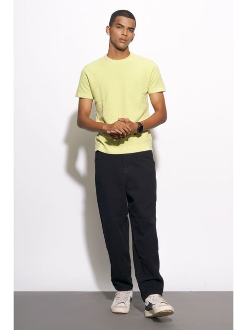 FREAKINS Men's Black Slouchy Jeans