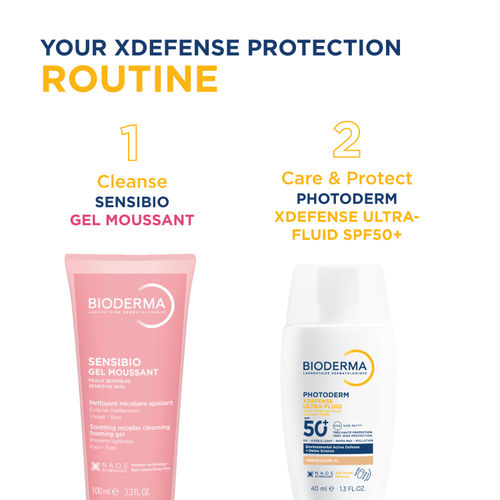 BIODERMA PHOTODERM XDEFENSE ULTRA FLUID T02 SPF 50+ 40ML + GEL SENSIBIO