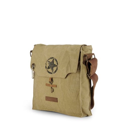 The House of Tara Beige Sturdy Canvas Unisex Cross Body Sling Side Bag