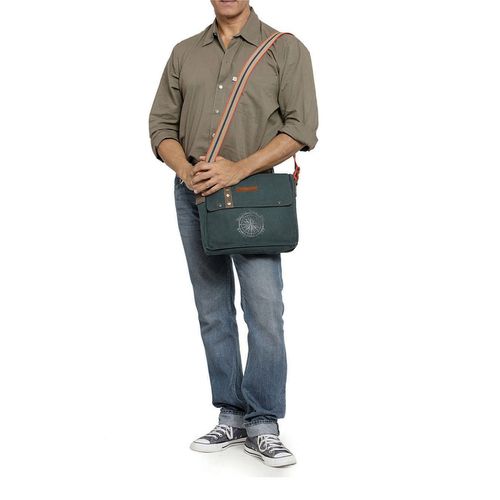 Buy The House of Tara Combat Blue Canvas Compact Unisex Cross Body