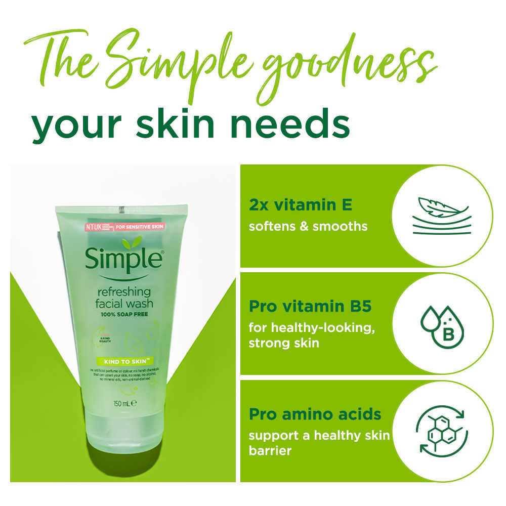 Simple Kind To Skin Refreshing Facial Wash: Buy Simple Kind To Skin ...