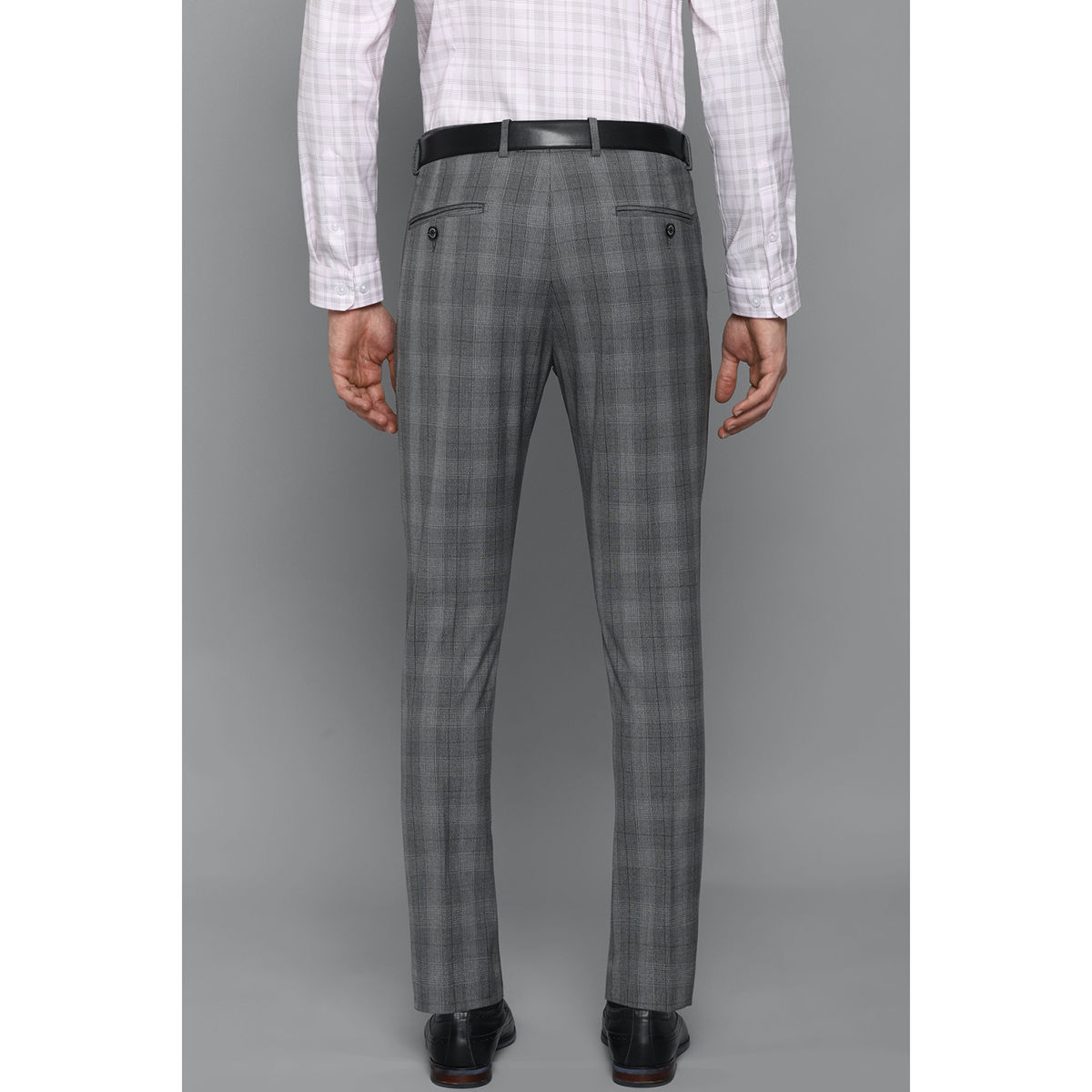 Buy Louis Philippe Men Slim Fit Navy Solid Fromal Trousers Online - Lulu  Hypermarket India