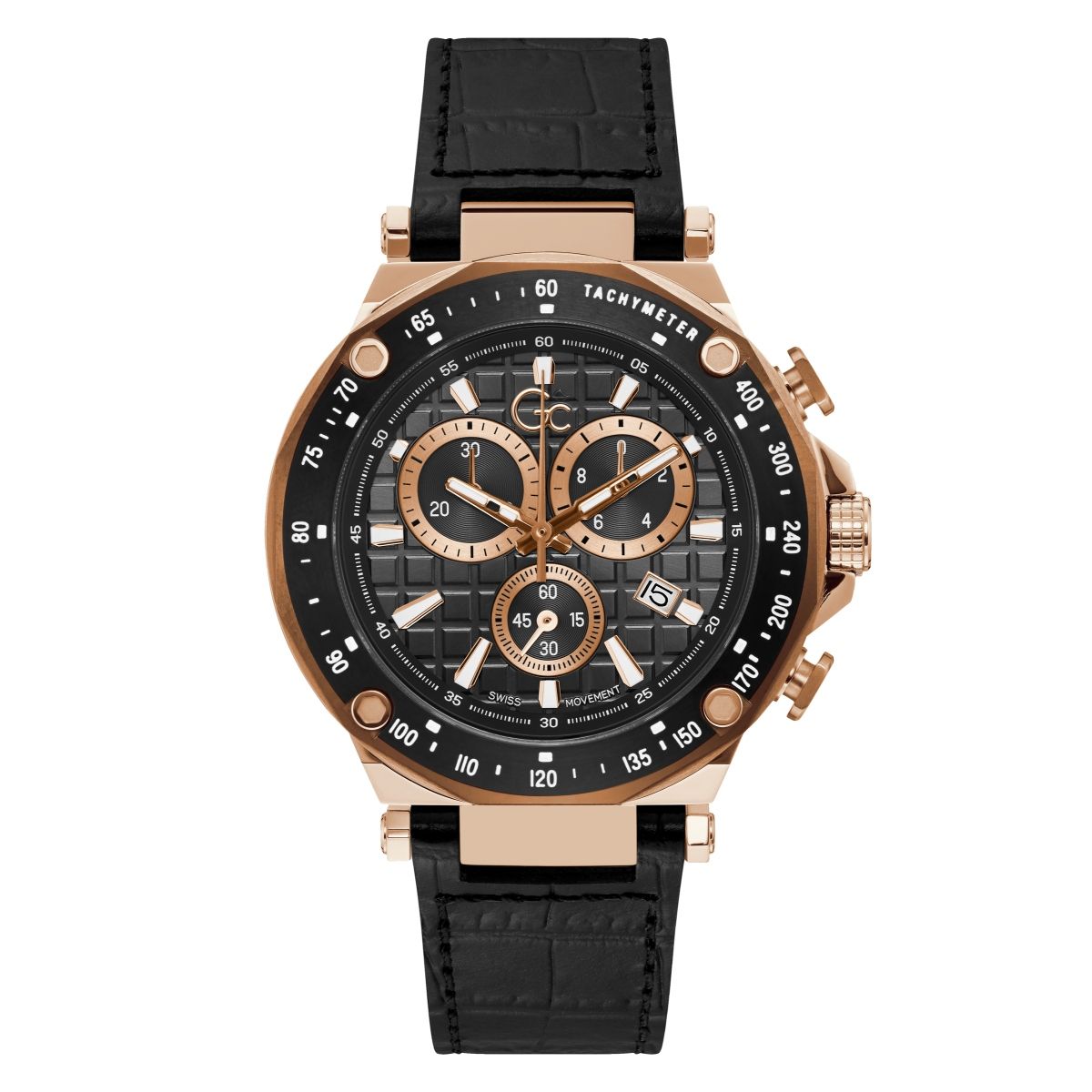 Buy Gc Chronograph Black Dial Mens Watch - Y81004G2Mf Online