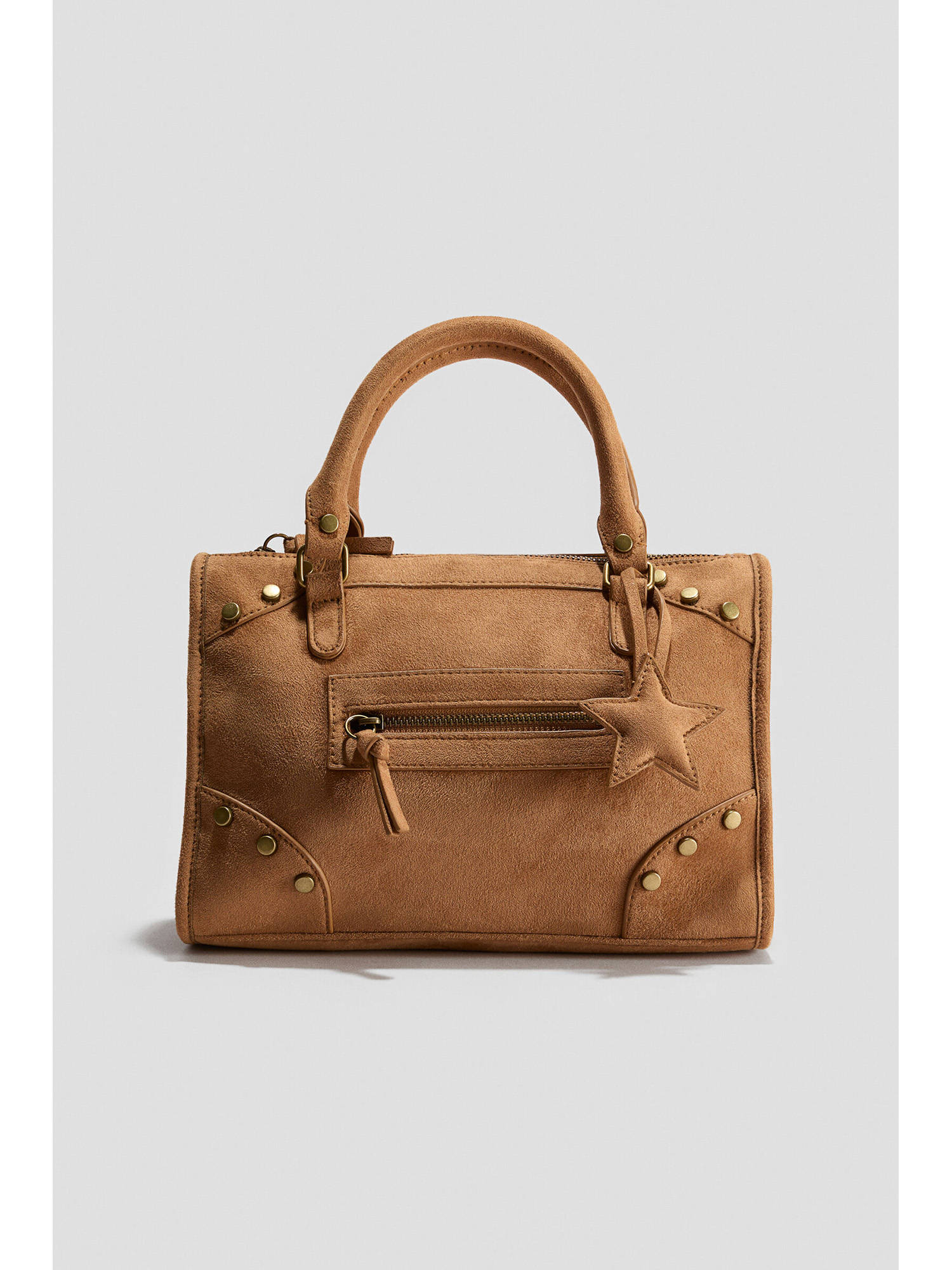 H&M Girls Beige Charm-Detail Handbag