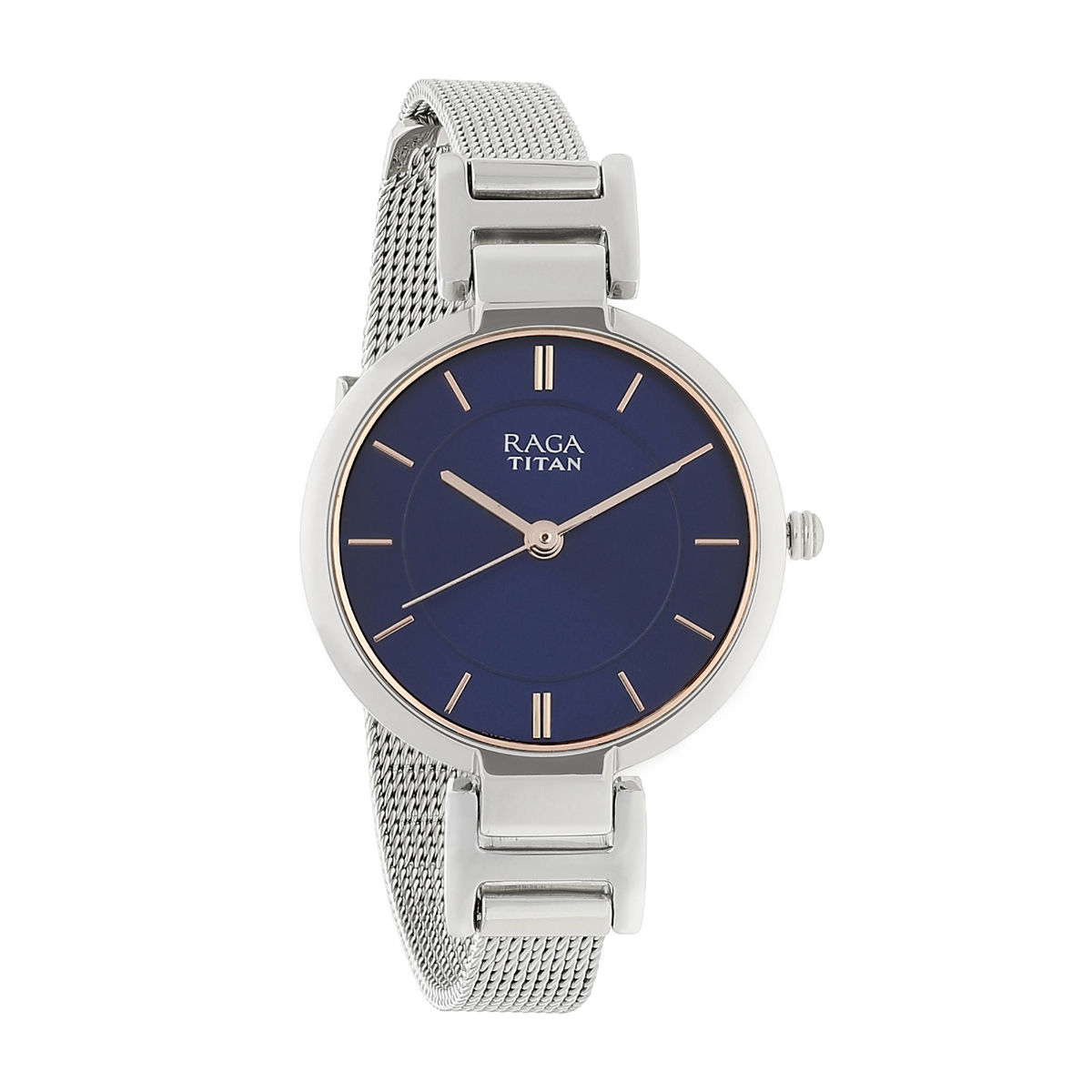 titan raga blue dial watch